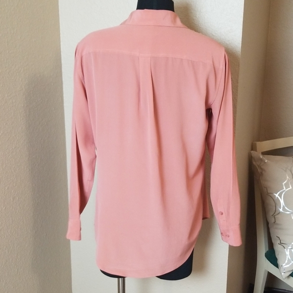 Equipment Pink 100% Silk Long Sleeve Blouse - Picture 4 of 7